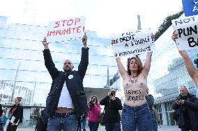 Rally in front of the court against sexual violence - Paris