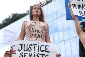 Rally in front of the court against sexual violence - Paris