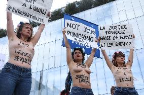 Rally in front of the court against sexual violence - Paris