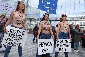 Rally in front of the court against sexual violence - Paris