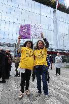 Rally in front of the court against sexual violence - Paris