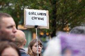 Rally in front of the court against sexual violence - Paris