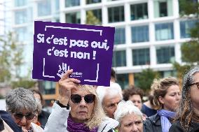 Rally in front of the court against sexual violence - Paris