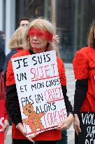 Rally in front of the court against sexual violence - Paris