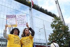 Rally in front of the court against sexual violence - Paris