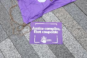 Rally in front of the court against sexual violence - Paris