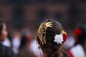 Nepali Artists And Dancers Perform During Tourism Day Event In Kathmandu