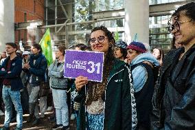 Demo against sexual violence at the Palais de Justice in Toulouse