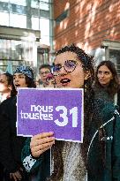 Demo against sexual violence at the Palais de Justice in Toulouse