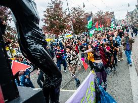 The Anti-system Parade 'ADEV' Was Organized In Amsterdam.