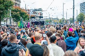 The Anti-system Parade 'ADEV' Was Organized In Amsterdam.