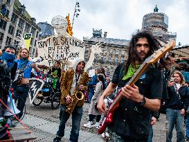 The Anti-system Parade 'ADEV' Was Organized In Amsterdam.