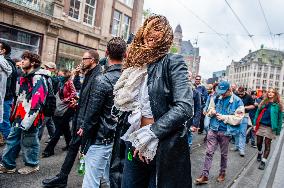 The Anti-system Parade 'ADEV' Was Organized In Amsterdam.