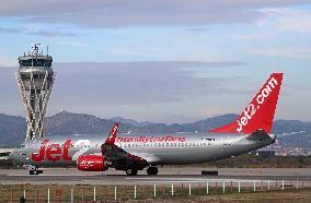 Diverse aircraft on the takeoff runway