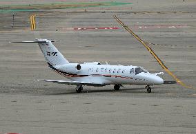 Diverse aircraft on the takeoff runway