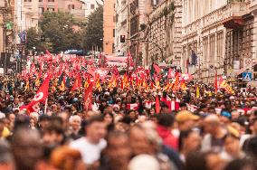 Demonstration Against The Approval Of The Security Bill In Rome, Italy