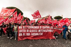 Demonstration Against The Approval Of The Security Bill In Rome, Italy