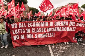 Demonstration Against The Approval Of The Security Bill In Rome, Italy