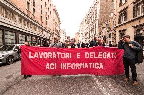 Demonstration Against The Approval Of The Security Bill In Rome, Italy