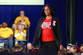 Kamala Harris US Presidential Campaign Rally in Michigan