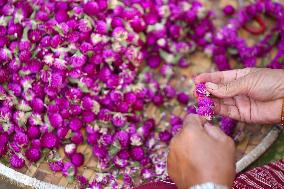 Florists In Nepal At Brisk As Tihar- Diwali- Festival Of Lights And Flowers Approaches