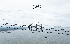 A UHV Trans-Yangtze River Transmission Line Maintenance