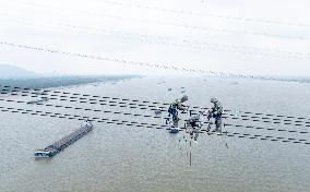 A UHV Trans-Yangtze River Transmission Line Maintenance