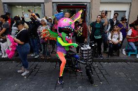 Tour Of Monumental Alebrijes And International Day Against Breast Cancer In Mexico