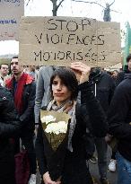 Rally In Tribute To The Killed Cyclist - Paris