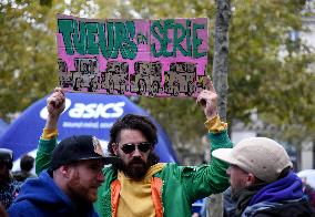 Rally In Tribute To The Killed Cyclist - Paris