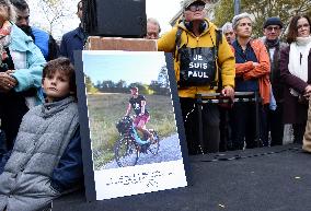 Rally In Tribute To The Killed Cyclist - Paris