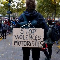 Rally In Tribute To The Killed Cyclist - Paris