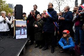 Rally In Tribute To The Killed Cyclist - Paris