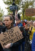 Rally In Tribute To The Killed Cyclist - Paris