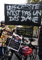 Rally In Tribute To The Killed Cyclist - Paris