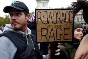 Rally In Tribute To The Killed Cyclist - Paris