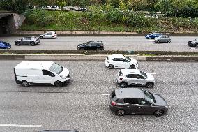 Demonstration of bikers against the passage of the ring road at 50 km/h - Paris