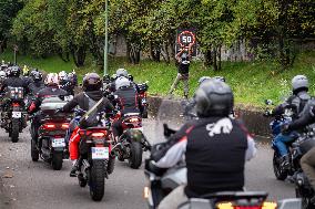 Demonstration of bikers against the passage of the ring road at 50 km/h - Paris