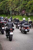 Demonstration of bikers against the passage of the ring road at 50 km/h - Paris