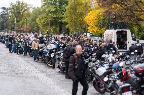 Demonstration of bikers against the passage of the ring road at 50 km/h - Paris