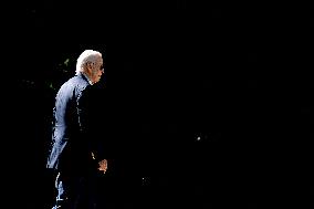 US President Joe Biden on the South Lawn of the White House