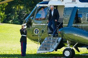 President Biden Returns To The White House On Sunday