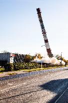 Chimney demolition