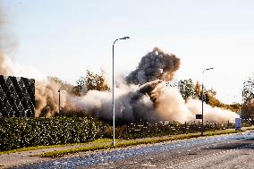 Chimney demolition