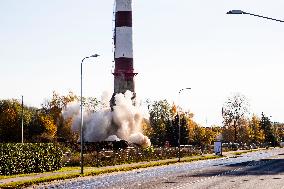 Chimney demolition