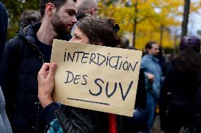 Gathering Of Cyclists In Paris In Tribute To Paul