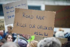 Gathering Of Cyclists In Paris In Tribute To Paul