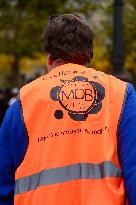 Gathering Of Cyclists In Paris In Tribute To Paul