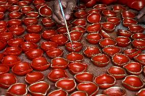 Preparation Of Diwali Festival In India.