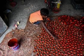 Preparation Of Diwali Festival In India.